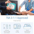 PACKISM Clear Makeup Bag - TSA Approved Toiletry Bag for Carry-on & Checked Luggage, Water Resistant Car Storage Organizer with Reinforced Seams