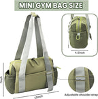 Mini Gym Bag for Women Mini Duffle Bag with Wet Compartment Waterproof, small gym bag for women, Cute Gym Tote Bag (Green)