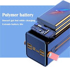 100000mah Power Bank, Fast Charging Portable Charger, with LED Light, with Built-in Cables, 4 Outputs & 3 Inputs, Rechargeable Portable Power Supply for Cell Phones, Random Color