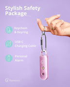 Vantamo Personal Alarm for Self Defense with Low Battery Notice, Strobe Light & Extra Loud 130 dB Double Speakers Safety Keychain Set for Women, Rechargeable Panic Button for Womens Self Defense