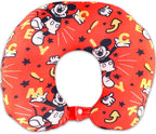 Disney Mickey Mouse Travel Blanket and Pillow Set - Bundle Throw Blanket, Neck Pillow, Stickers, More | Mickey Travel Accessories for Kids, Boys
