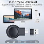 2025 Upgrade for Apple Watch Charger,Magnetic Portable iWatch Charger USB C&USB A Fast Wireless Charging Travel Battery Charger for iWatch Ultra2/Ultra/SE/SE2 Series 10/9/8/7/6/5/4/3/2/1