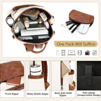 AGLOD Vegan Leather Laptop Backpack for Women 15.6 Inch Work Backpack Purse for Travel College