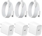 iPhone 17 16 15 Charger Fast Charging 20W Apple USB C Adapter Fast Charger Comes with 3FT C to C Woven Charging Cable Compatible with iPhone Air/17 Pro Max/16 Pro/16e/15 Plus,iPad Pro/Air/Mini,AirPods