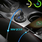 High Voltage USB Outlet 12V 24V 36V 48V 60V Aluminum Car Charger Socket, PD 30W USB C and QC 36W Car USB Port Waterproof Cigarette Lighter Power Adapter DIY Kit with Button Switch for Ship Truck, etc.