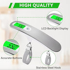 Digital Luggage Scale, 110lbs/50kg Portable Handheld Baggage Weight Checker with Backlit LCD Display, Travel Essentials Accessories for Suitcases, Postal & Fishing