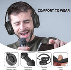 Rydohi Bluetooth Headphones Over Ear, 68H Playtime and 3 EQ Music Modes Wireless Headphones with Microphone/Deep Bass, HiFi Stereo Foldable Lightweight Headset for PC Home Travel Office （Black