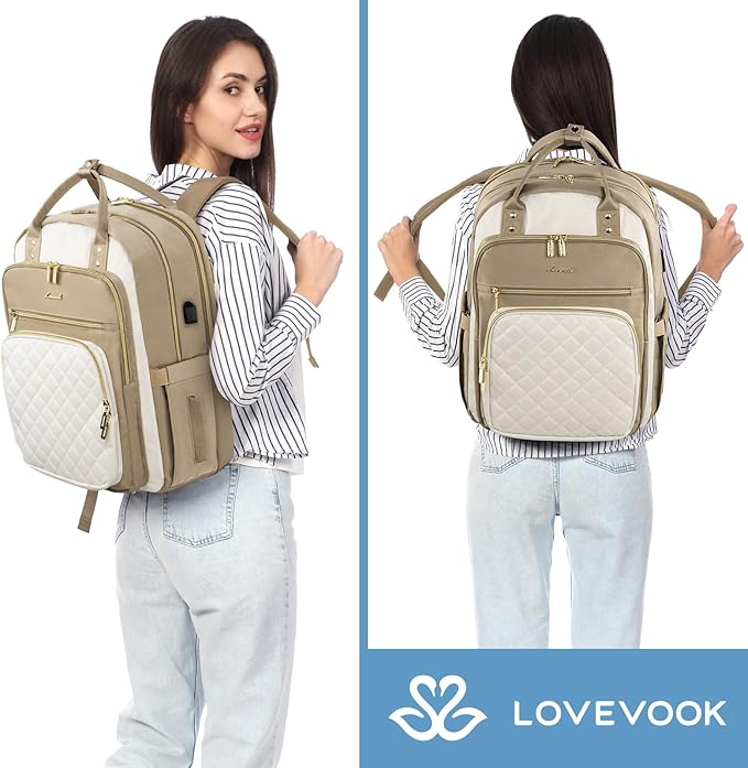 LOVEVOOK Laptop Backpack for Women with Laptop Compartment,Fits 17" Laptop