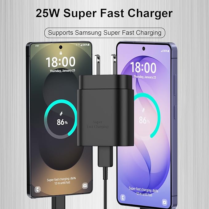 S26 S25 S24 S23 S22 Fast Charger for Samsung Phone,25W USB C Charger Android Chargers Type C Charger Fast Charging Block 10Ft USB C Cable Cord for Samsung Galaxy S26/S25/S24/S23/S22/S21/S20/Plus/Ultra