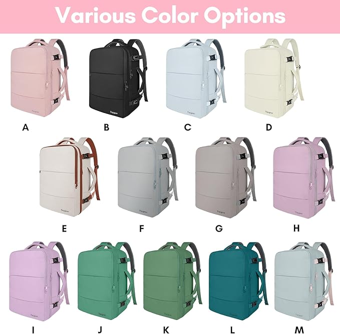 Taygeer Travel Backpack for Women, Carry On Backpack with Water Bottle Pocket & Shoe Pouch, TSA 15.6inch Laptop Mochila Flight Approved, Nurse Bag Casual Daypack for Weekender Business Hiking, Pink