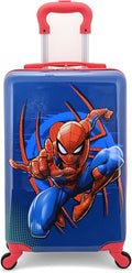 Fast Forward Marvel Spiderman 20" Hardshell Luggage - Cute & Durable Hard-side Suitcase for Travel with Spinner Wheels 20"x12"x8"