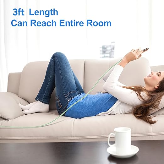Durcord 2Pack 3ft USB A to USB C Cable - 3 Foot Premium Nylon Braided Type C Cord for Android Phone, Pad, Laptop - Light Green