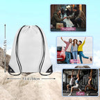 Grneric Drawstring Backpack Bulk 42 Pcs String Backpack Drawstring Bags Cinch Bag Sackpack for Men Women Gym (White)