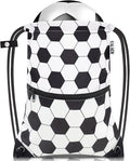 draw string back bag, Large Gym Sports string backpack for men and women with front zipper pocket(football pattern)