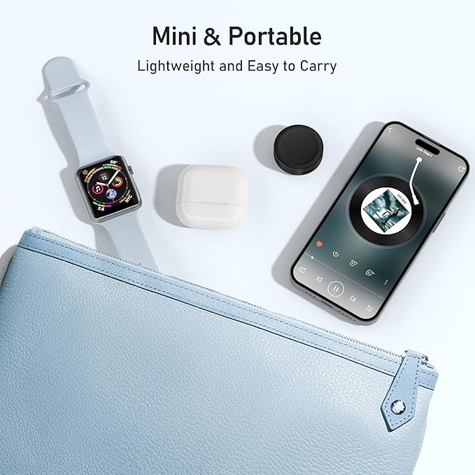 Elebase for 5W Apple Watch 11 USB C Charger,Magnetic USBC Apple Watch Charging Adapter,Wireless iWatch Charger Dock Type C & iPhone Power Port for i Watch Series 10 9 8 7 6 Ultra SE 3,42/46/44mm,Tesla