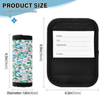 Qilmy Fresh Style Floral Fragments Luggage Handle Wrap 2Pack Luggage Identifiers Tag Comfort Handle Grips Cover for Stroller Suitcase Bag Airplane Travel Accessories1523