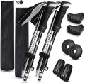Covacure Trekking Poles Collapsible Hiking Poles - 2 Pack Aluminum Alloy 7075 Trekking Sticks with Quick Lock System, Telescopic, Collapsible for Hiking, Camping