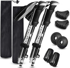 Covacure Trekking Poles Collapsible Hiking Poles - 2 Pack Aluminum Alloy 7075 Trekking Sticks with Quick Lock System, Telescopic, Collapsible for Hiking, Camping