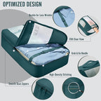 Veken 10 Set Packing Cubes for Travel Essential, Suitcase Organizer Bags in 4 Sizes, Carry-On Luggage Accessories with Large Laundry & Hanging Toiletry Bag, Must-Have for Airplane, Road Trip & Camping