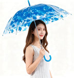 Clear Bubble Umbrella - Automatic Opening Clear Dome Umbrella with the Stylish J-Shaped Handle for Men and Women, Wedding, Outings and Large Group Gatherings, Graduations, Proms, or Daily City Walks
