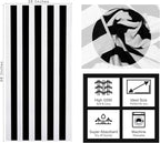 COTTON CRAFT Oversized XL Beach Towel - 2 Pack 39 x 68 inches Big & Huge Beach Blanket Towel - 100% Cotton Velour Thick Plush 450 GSM Super Soft Luxury - Pool Picnic Bath Towel - Cabana Stripe Black