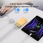 NOBIS Portable Charger,20000mAh Power Bank, 45W Fast Charging，Battery Pack with 2 USB-C (in/Out) & 2 USB-A, Digital Display & Small Current Mode, Compatible with Phone 17 S25 Tablet