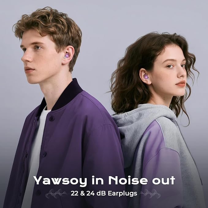 Yawsoy Concert Ear Plugs, 2 Pairs High Fidelity Ear Plugs with Acoustic Filter, Noise Reduction for Musicians