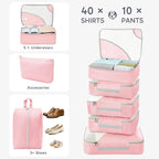 10 Set Packing Cubes for Travel, Gifts for Women Mom,Anti-Tearing Suitcase Organizer,OlarHike Vacation Essentials & Accessories for Cruise Ship