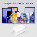 Type C Charger, 2-Pack 25W Type C Fast Charging Block with 6ft USB C Charger Cable Compatible with Galaxy S23 Ultra/S23+/S22/S21/S20/Phone 16/16 Plus/16 Pro Max/15/15 Pro Max/15 Plus-White