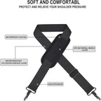72 inch Shoulder Strap, Universal Replacement Laptop Shoulder Strap with Adjustable Buckles and Metal Hooks for Briefcase Laptop Messenger Bag Crossbody Bag Luggage/Duffel, Black