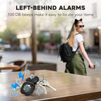 4-Pack Smart GPS Tracker [Apple MFi Certified] (iOS Only) | Replaceable Battery | for Keys, Bags, Luggage & More | Ultra Slim, Lightweight Design
