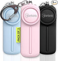 Personal Safety Alarm Keychain for Women - 3 Pack 130dB Siren, LED Light, Panic Pin –Self-Defense Device and Emergency Whistle Alternative for College, Travel, and Night Walk Protection by Weten