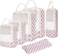 Narwey 6 Set/5 Set Compression Packing Cubes for Travel Kids Women Carry on, Packing Organizers Bag for Backpack Luggage Suitcase Duffle Bags
