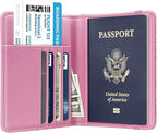 Passport Holder Cover,Traveling Passport Case Cute Passport Wallet for Women,Peach Glitter