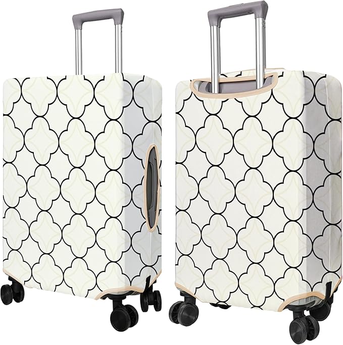 Travel Luggage Cover Suitcase Protector Fits 18-32 Inch Wheel Covers PatternedTravel Related Items Flower Luggage Protector Elastic L