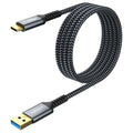 SUNGUY 10Gbps USB C 3.1 Gen 2 Cable, [2-Pack, 4FT] USB A to USB C 3A Fast Charging & Data Transfer Android Auto Cable for iPhone 17/16/15 Pro Max, Galaxy S23 S22 Ultra Note 20, SSD