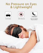 4 Pack Silky Sleep Masks for Women Men, JroyJoy 100% Blackout and Super Soft for Sleeping with Adjustable Strap, Satin Eye Mask for Side Sleeper, Travel Eye Covers (004 Black*4pcs)