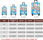 WUJIAONIAO Travel Luggage Cover Baggage Suitcase Cover Protector Skins 18-32 Inch (Eiffel Tower, XL (for 29-32 inch luggage))