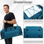 MIER Large Gym Bag for Men Sports Duffle Bag with Shoe Compartment 60L Lightweight Duffel Bags for Workout Fitness Travel