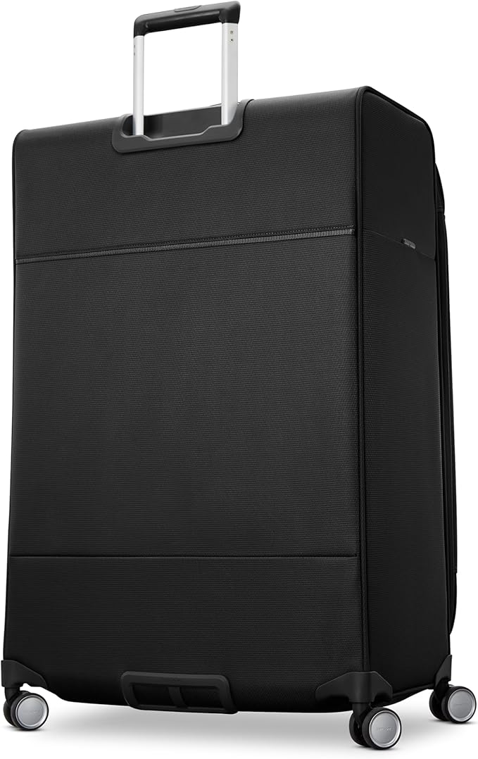 Samsonite UpLIFT Lightweight Large Checked Softside Luggage with Spinner Wheels - Expandable - Airline-Approved, Polyester Soft Suitcase for Ultra Light Travel - Black