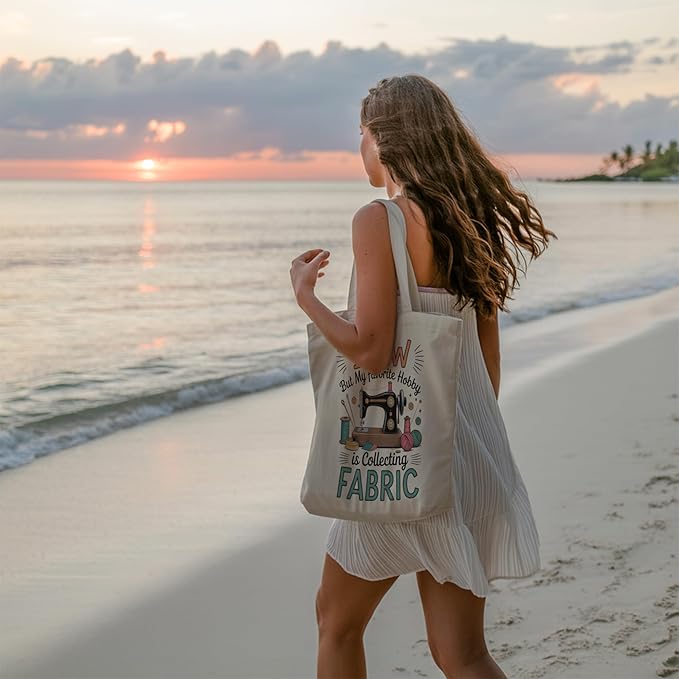 Aesthetic Canvas Tote Bag, Cute Reusable Bags for Women with Inner Pocket