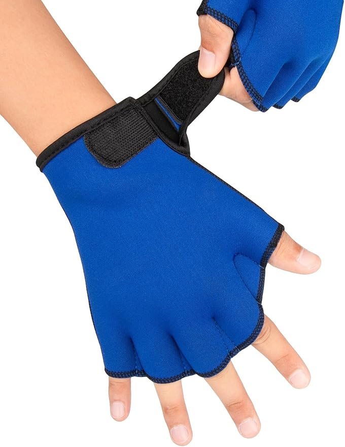 FitsT4 Sports Aqua Gloves Webbed Paddle Swim Gloves Fitness Water Aerobics