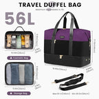 LOVEVOOK Weekender Bag, Large Travel Duffel Bag for Women with 2 Packing Cubes, Carry on Overnight Bag with Shoe Compartment, Mom Hospital Bags for Labor and Delivery