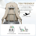 LOVEVOOK 40L Large Travel Backpack for Women Men, 17 Inch Carry on Backpack for Traveling on Airplane, Personal Item Travel Bag Airline Approved, Business Causal Weekender Backpacks