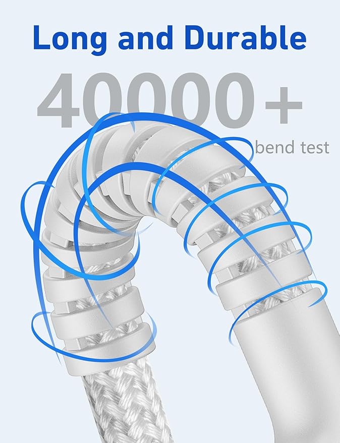 USB to Lightning Cable 6FT [Apple MFi Certified] iPhone Charger Cable Nylon Braided USBA to Lightning Cable,iPhone Cord Compatible with iPhone 14 13 12 11 Pro Max 8 7 and More-2Pack Silver