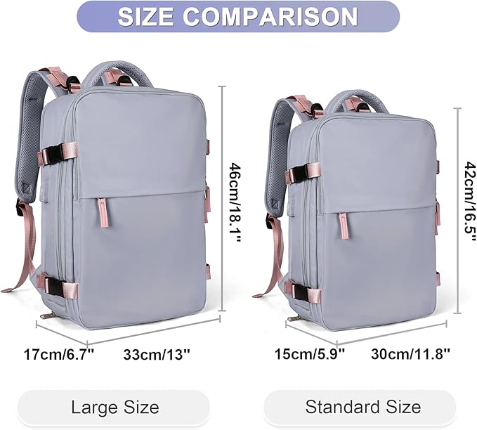 coofay Large Travel Backpack For Women Airline Approved Carry On Backpack Flight Approved Waterproof Sports Luggage Backpack Casual Daypack Small Hiking Backpack