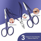 Manicure Set 30 in 1 Nail Clippers Set,Nail Manicure Kit for Women,RedFlow Toenail Clippers,Pedicure Kit,Pedicure Tools,Suitable for Travel Manicure Tools (Navy Blue)
