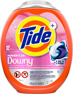 Tide Power PODs + Downy Laundry Detergent Pods, 45 Count, Soft Boosters + April Fresh