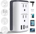 Voltage Converter Us to Europe, Power Converter Combo, 220v to 110v European Plug Converter 2300w Travel Adapter Worldwide, Step Down European, Travel Adapter Worldwide