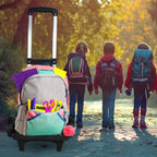 Backpack Trolley Wheeled Cart Telescopic Rod Aluminum Alloy Black Luggage Cart with Wheels Travel Trolley for Boxes Backpack, Men